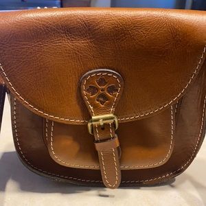 EUC Patricia Nash Crossbody brown leather